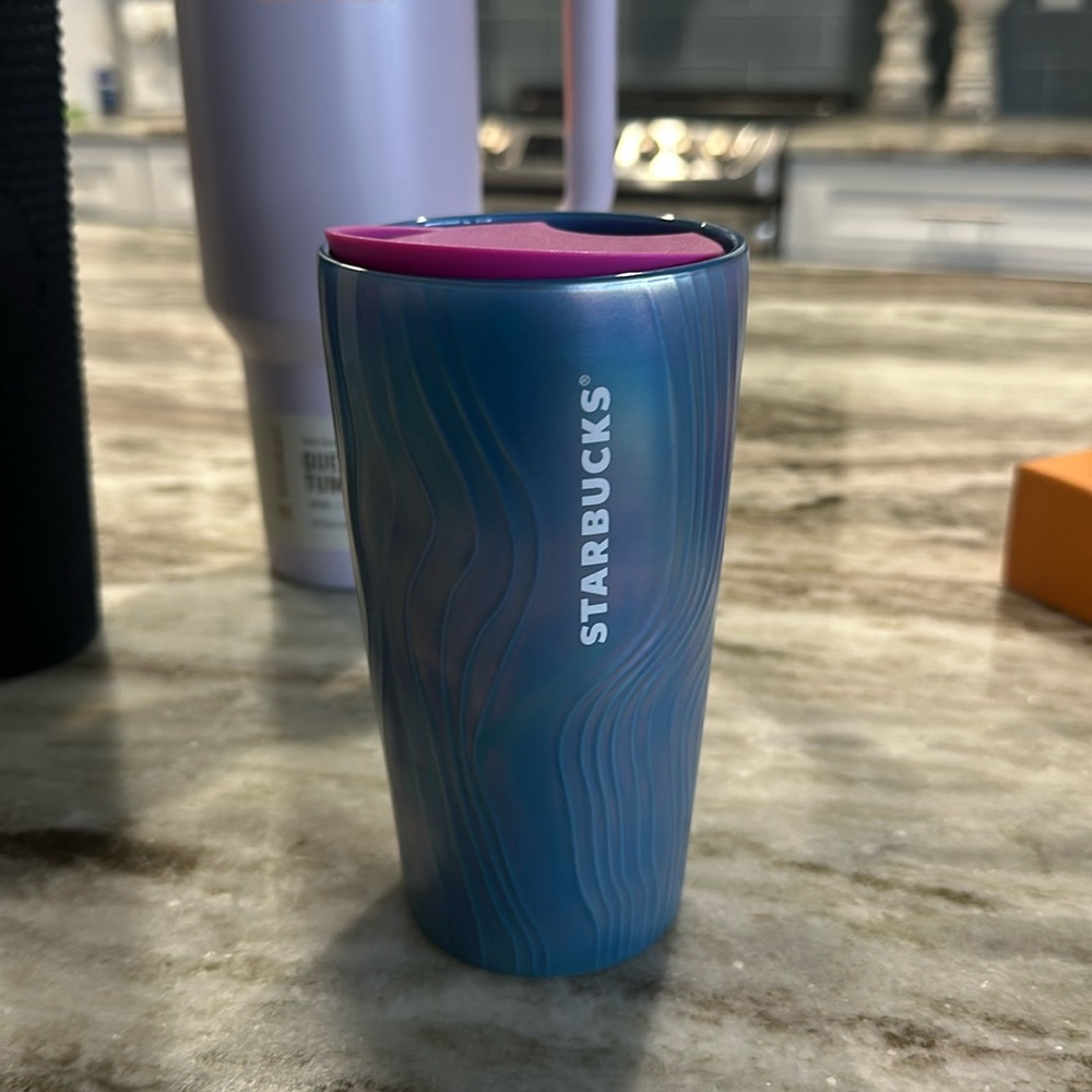 Beautiful blue ceramic cup
